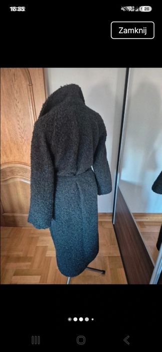 Nowy czarny płaszcz rozm uni m l małe xl