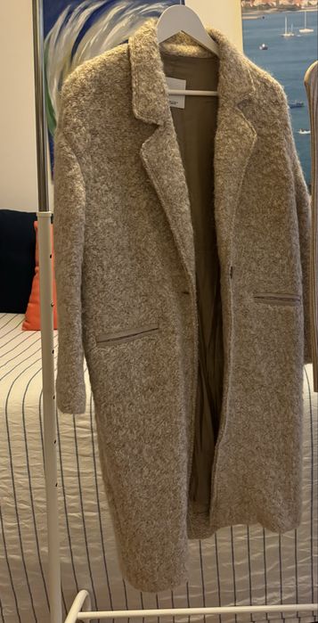 Conjunto casaco mango e vestido de malha a condizer mistura la