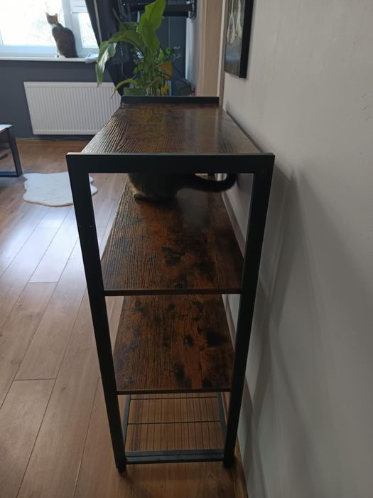 Regał drewniano metalowy