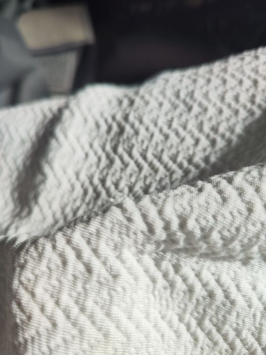 Narzuta biała 252 x 222 jodełka