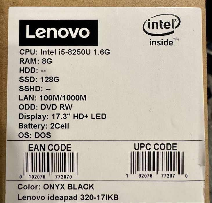 Laptop LENOVO Ideapad 320-17IKB
