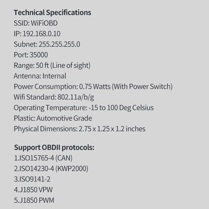 Scanner de diagnóstico automóvel OBD2 Elm327 Wi-Fi versão 1.5 NOVO