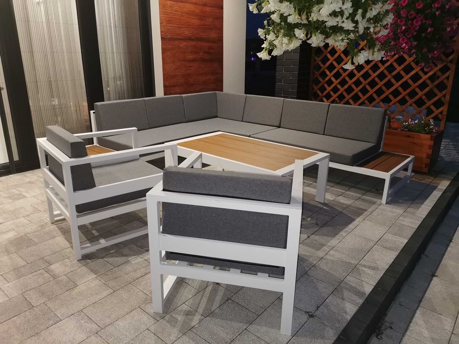 Narożnik na taras Meble modułowe ogrodowe  aluminium 100% produkt PL + wysyłka gratis