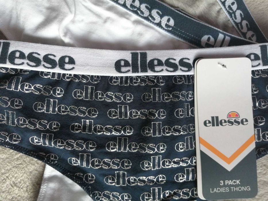 ELLESSE 3 x Thong Nowe Stringi Majtki Damskie E 38 Oryginalne 100%