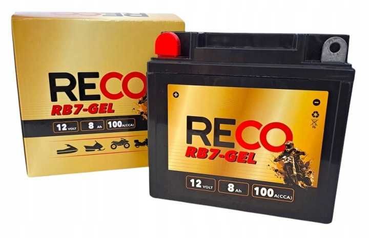 Akumulator motocyklowe Reco RB7-GEL YB7 EB7 12B 8AH 100A L+