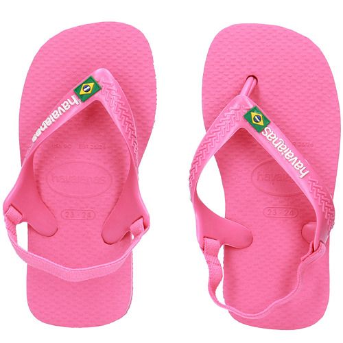 Nowe japonki Havaianas Brasil - Różowe Sandały Dziecięce rozm 22