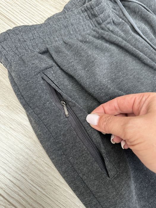 Теплі спортивні штани на манжеті однотонні фліс M L XL 2XL 3XL