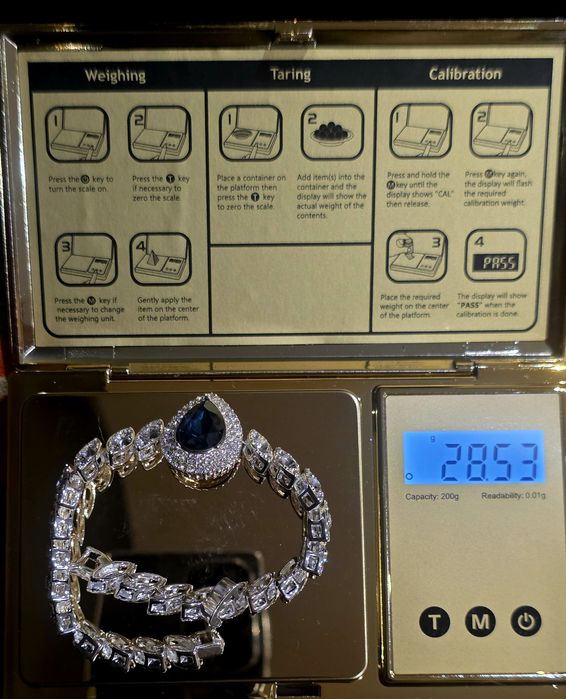 Conjunto em Prata 925, e Cristais Swarovski