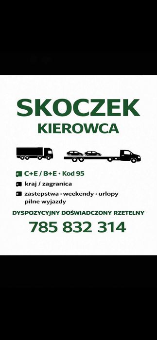 Kierowca KAT B B+E C C+E KOD 95 Praca dorywcza SKOCZEK
