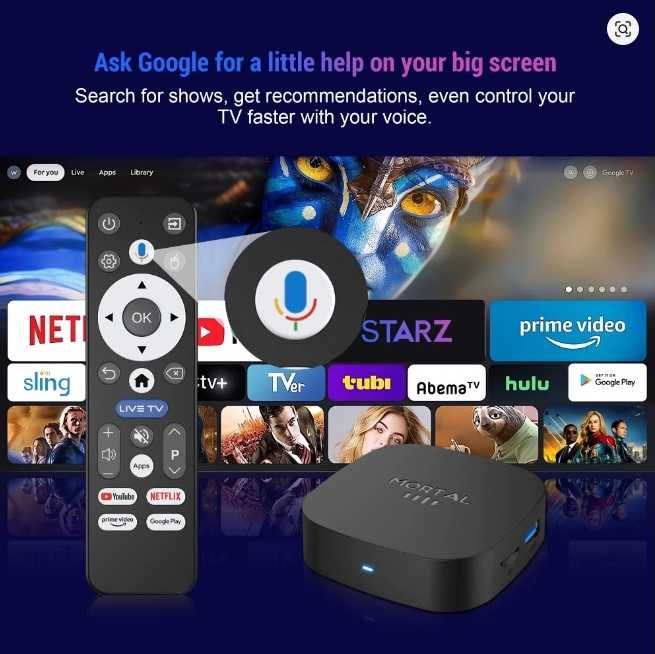 Смарт ТВ Android 16 TV приставка 8Gb/128Gb 4k голос керування