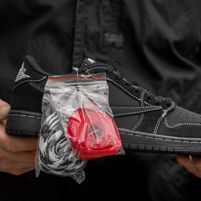 Кроссовки Nike Air Jordan Retro 1 Low x Travis Scott OG Black Phantom