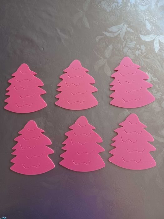 24 Bases para copos na forma de árvore de Natal - NOVAS433224291755632641