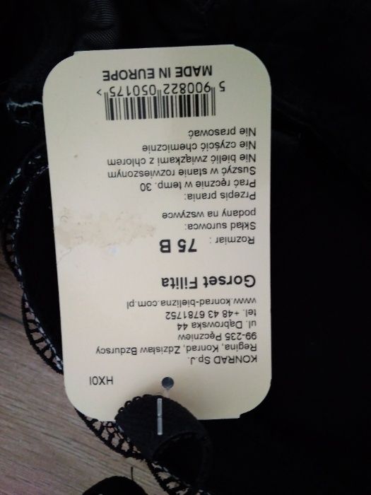 NOWY Gorset Filita 75B, biustonosz Push Up Konrad walentynki prezent