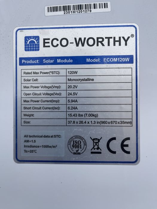 Painel solar para caravana ou autocaravana