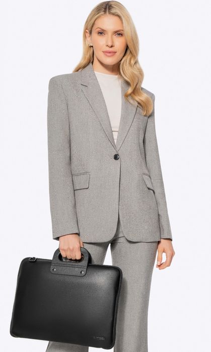 Torba na laptopa z imitacji skóry WITTCHEN, czarna_NOWA