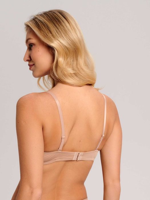 Бюстгалтер балконет, бежевий