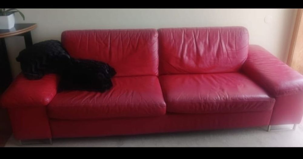 Sofá em Pele pouco uso