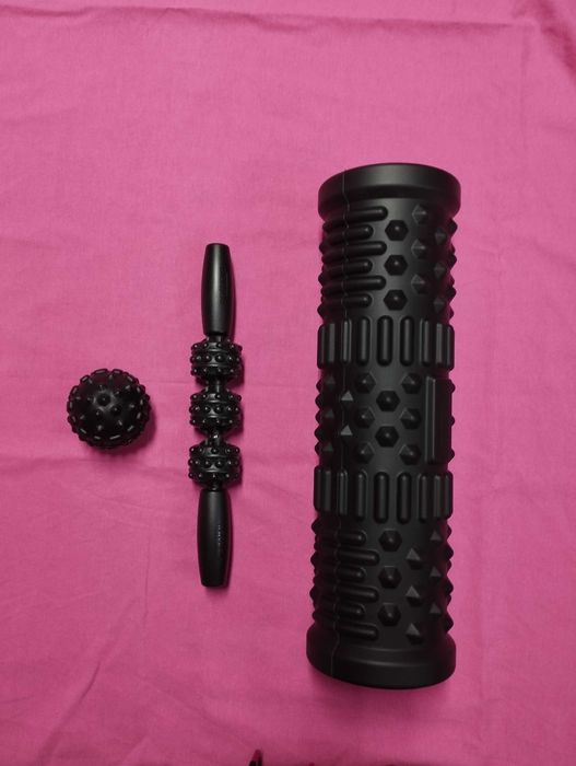 Kit de Massagem: Rolo, Bola e Stick de Massagem