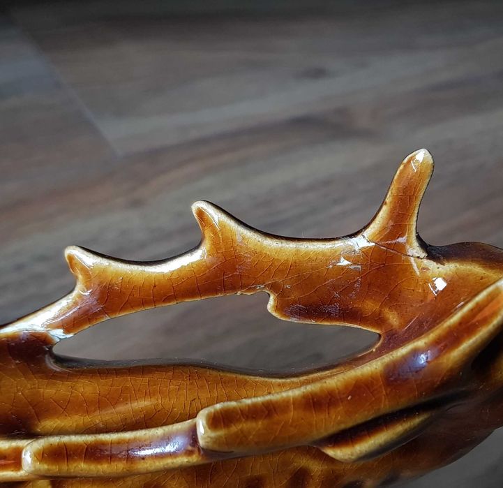 Ceramiczna figura, jeleń na rykowisku, klasyk PRL
