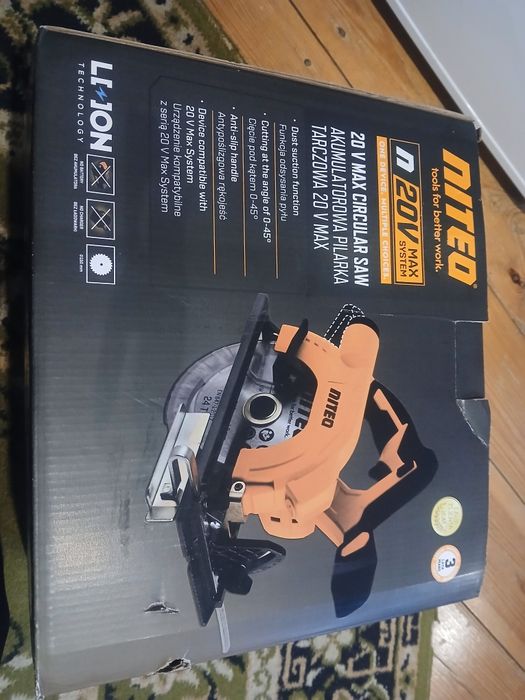 piła tarczowa nowa akumulatorowa