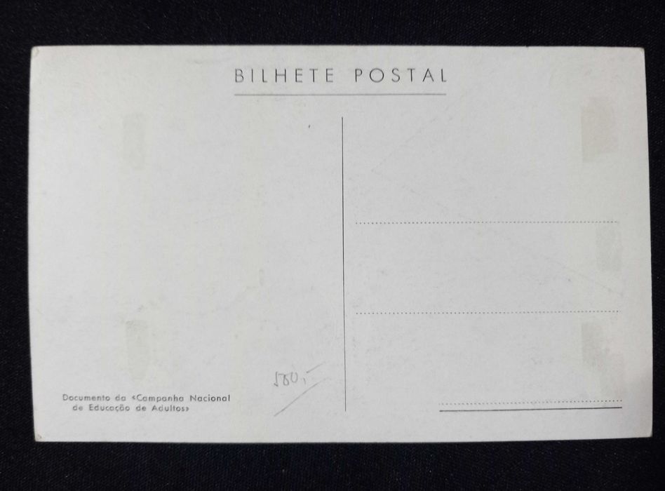 Postal - Campanha de Educação Popular com carimbo de primeiro dia