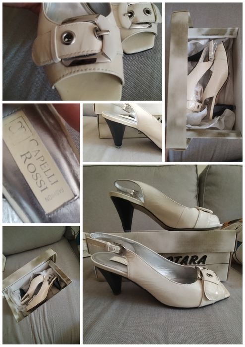 Sapatos Peep Toe Capelli Rossi em Pele N.º 36/37