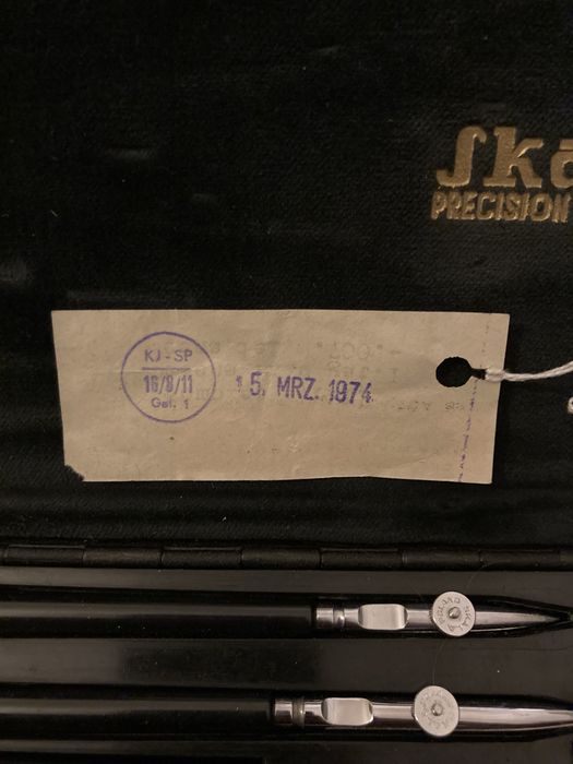 Zestaw kreślarski Skala z 1974.