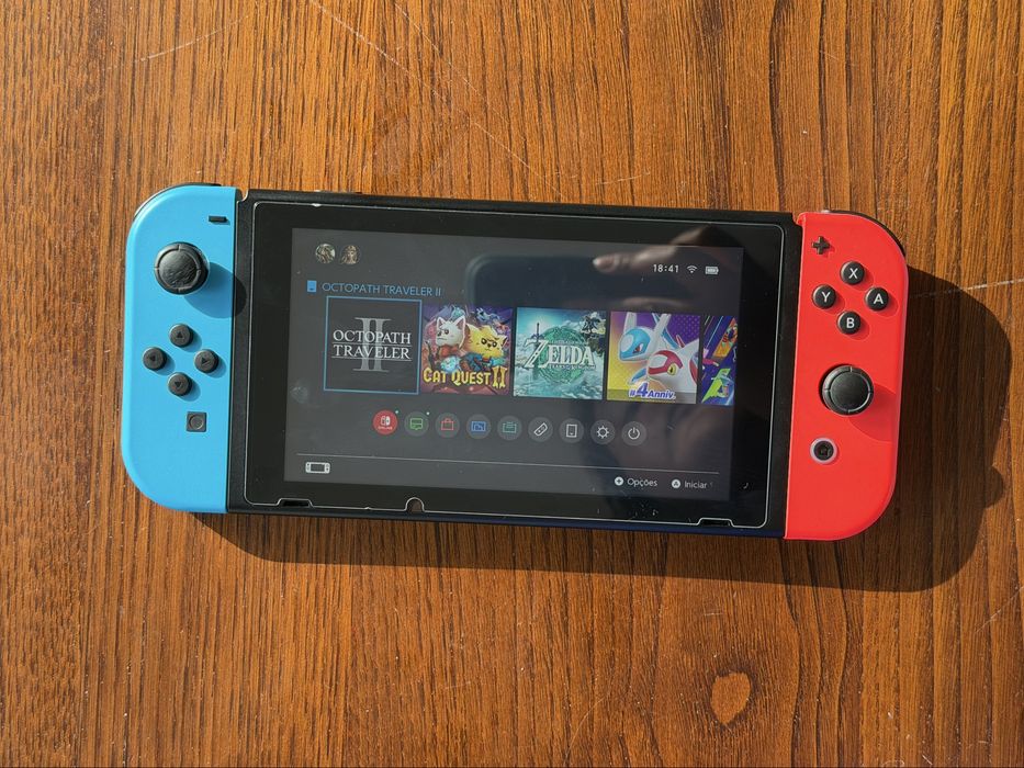 Nintendo Switch c/ Dock Original + Octopath Traveler II — Excelente Estado
