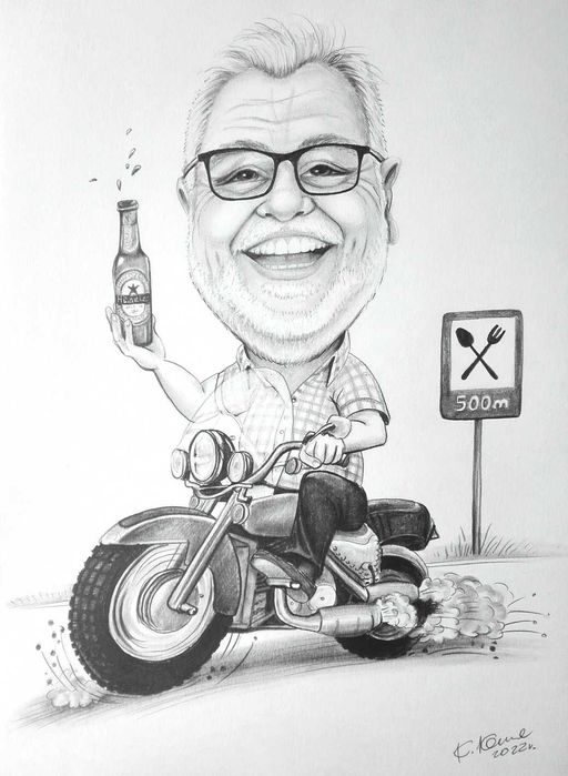 karykatura ze zdjęcia i na eventach, oryginalny prezent