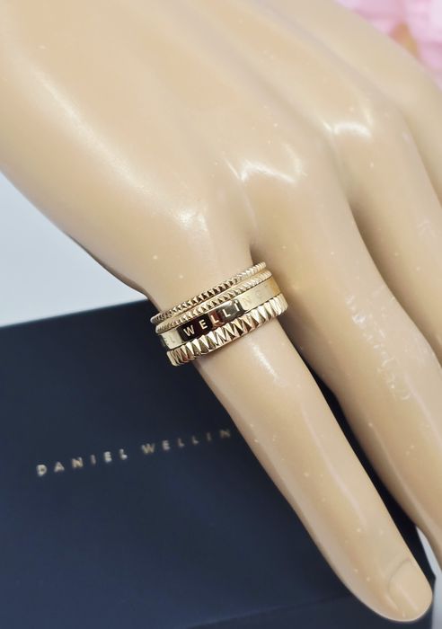 Pierścionek Daniel Wellington stal Rose Elevation Ring oryginalny