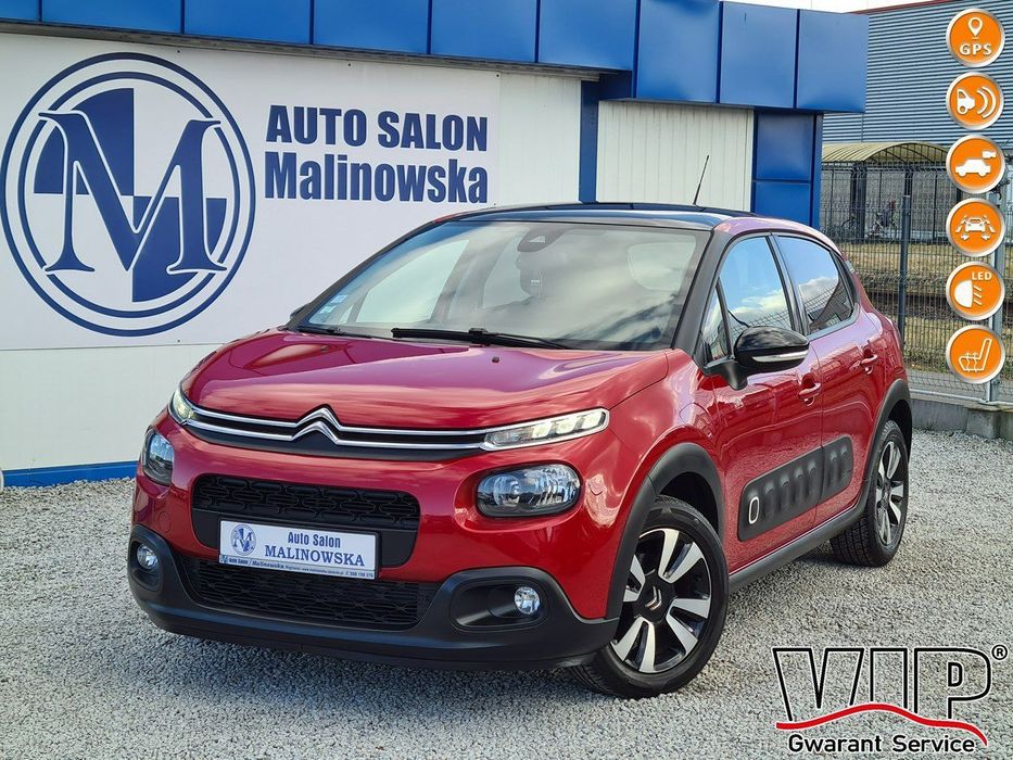 Citroën C3 SzklanyDach Navi PDC GrzaneFotele Led Klimatronik Sensory Tempomat Alu