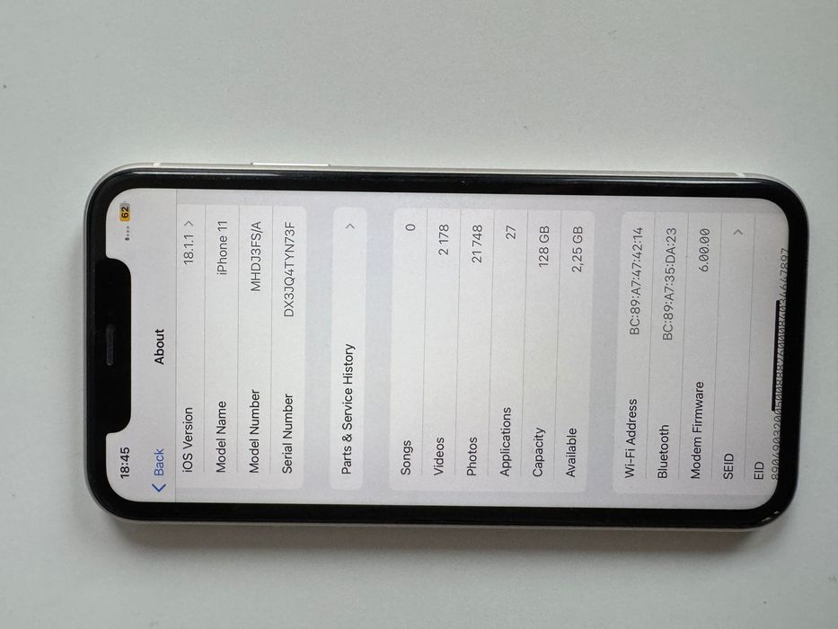 iPhone 11 128 GB White 74%