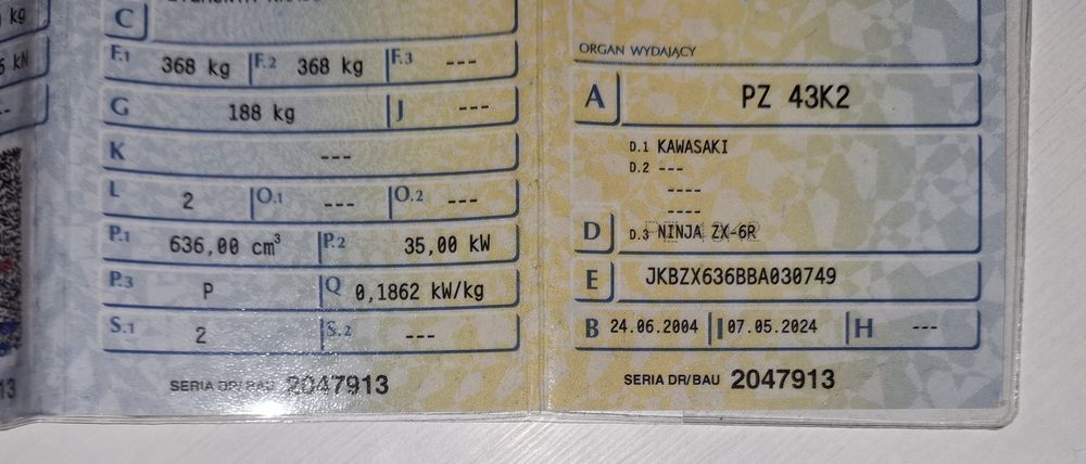 Kawasaki ZX6R 636 kat A2