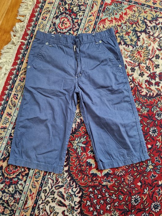 Krótkie spodenki z rozporkiem niebieskie