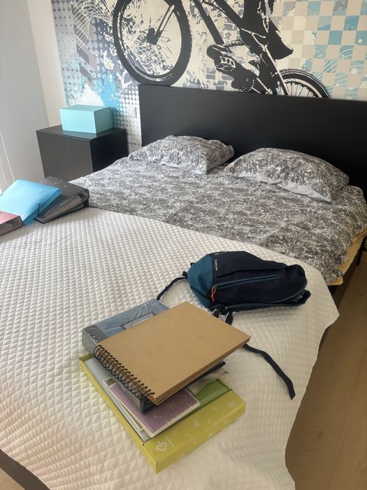 Cama de casal com gavetoes e comoda ou sapatreira