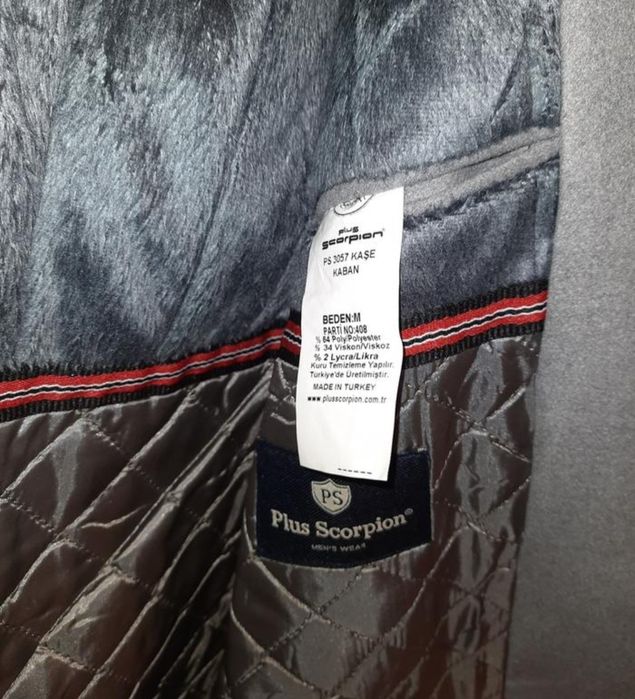 Пальто Plus Scorpion зимнее мужское серое