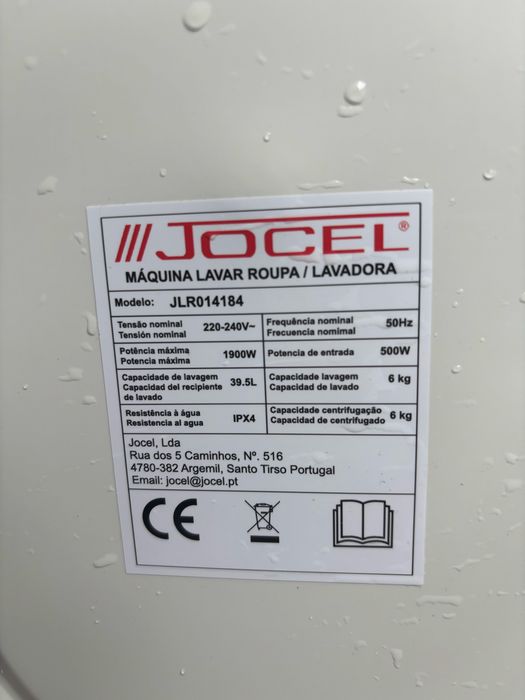 Lavadora de roupas Jocel 6kg Nova