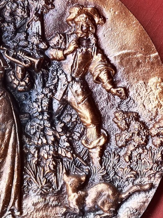 Talerz medalion z brązu