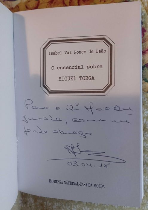 O essencial sobre Miguel Torga, Isabel Vaz Ponce de Leão