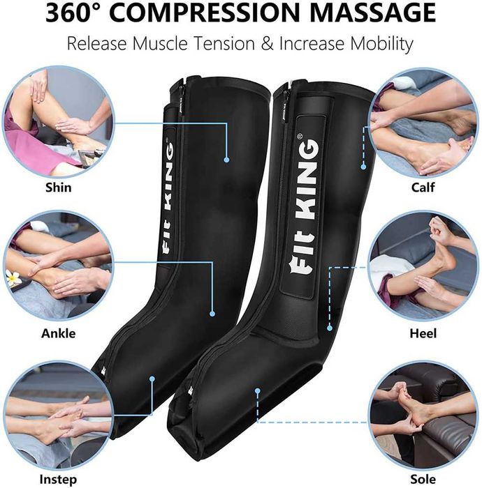 Повітряні масажні чоботи для ніг для покращення кровообігу.