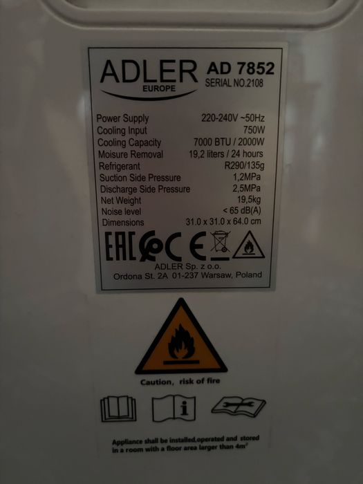 Klimatyzator kompakt Adler AD7909