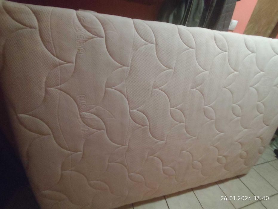 Materac 140x200 aloe vera natura lato zima sprężynowy kieszeniowy ikea