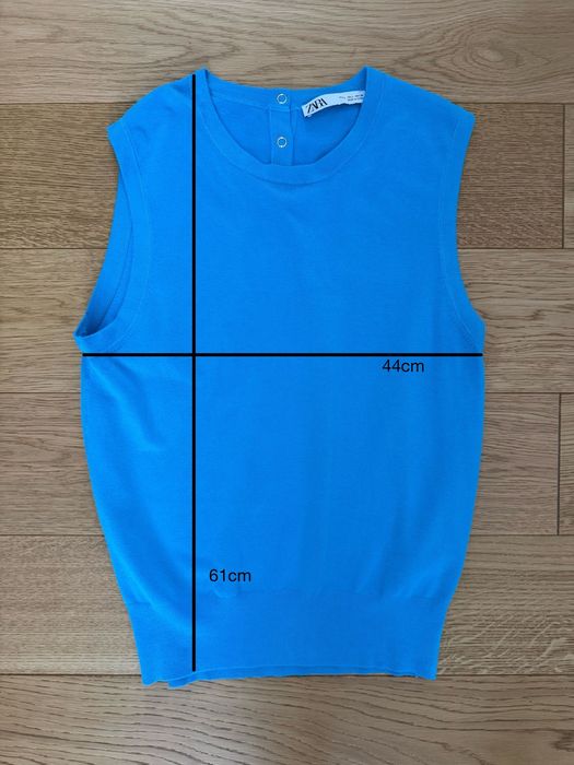 Bluzka dzianinowa basic bez rękawów, Zara – rozm. L – nowa bez metki