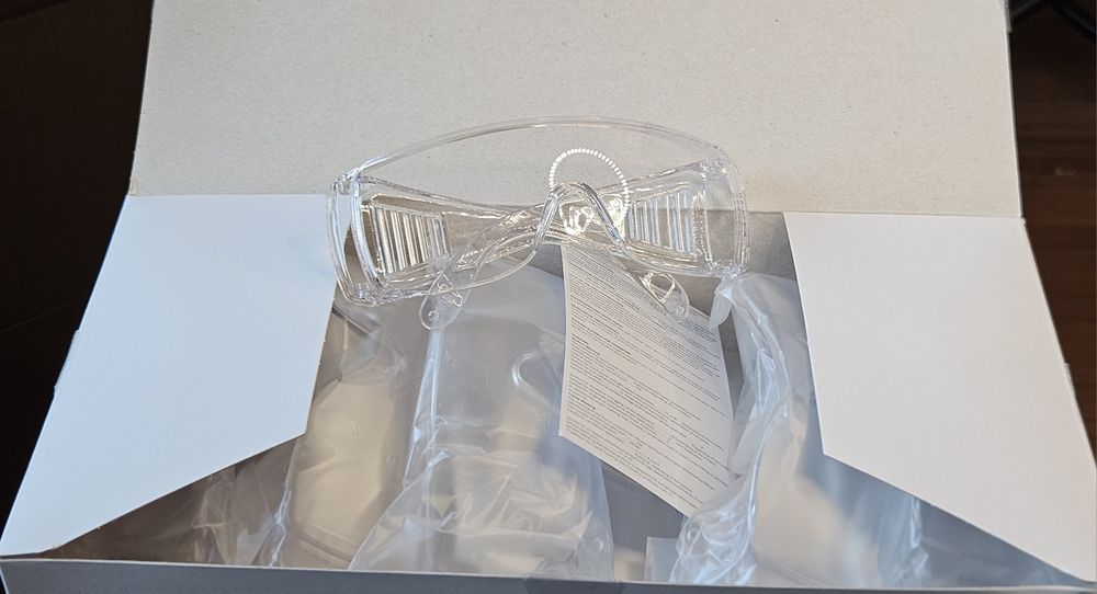 X12 Okulary Ochronne Poliwęglan Gogle Bezbarwne Szerokie Pole Widzenia