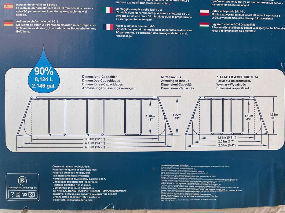 Piscina Bestway Power-steel 412x201x122 cm