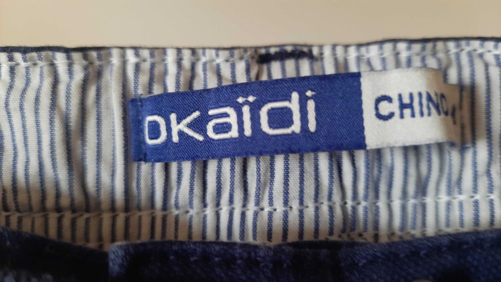 spodnie chinosy OKAIDI z paskiem, rozmiar 152