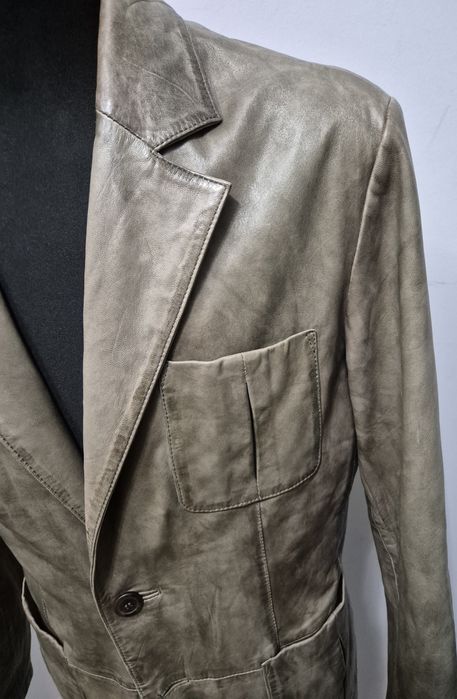 SANDRO POZZI roz. 50 kurtka w stylu marynarki skóra naturalna