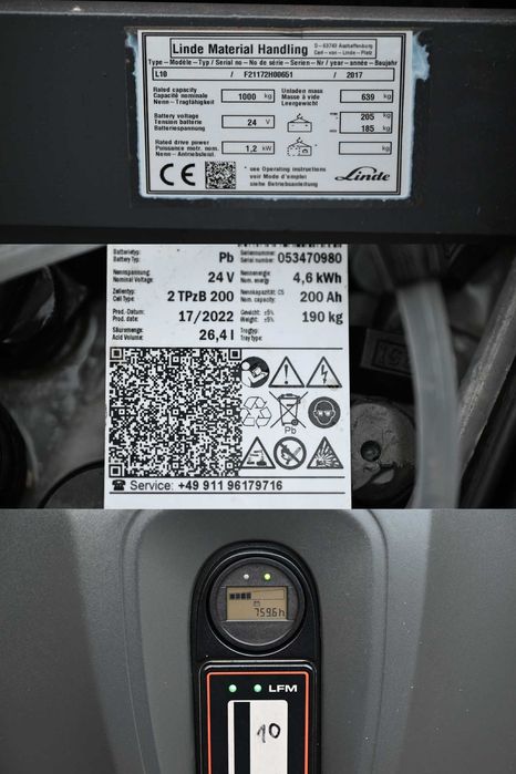 Paleciak elektryczny Linde L10 z Wagą RAVAS 1000kg Bat:22 rok FHP 454