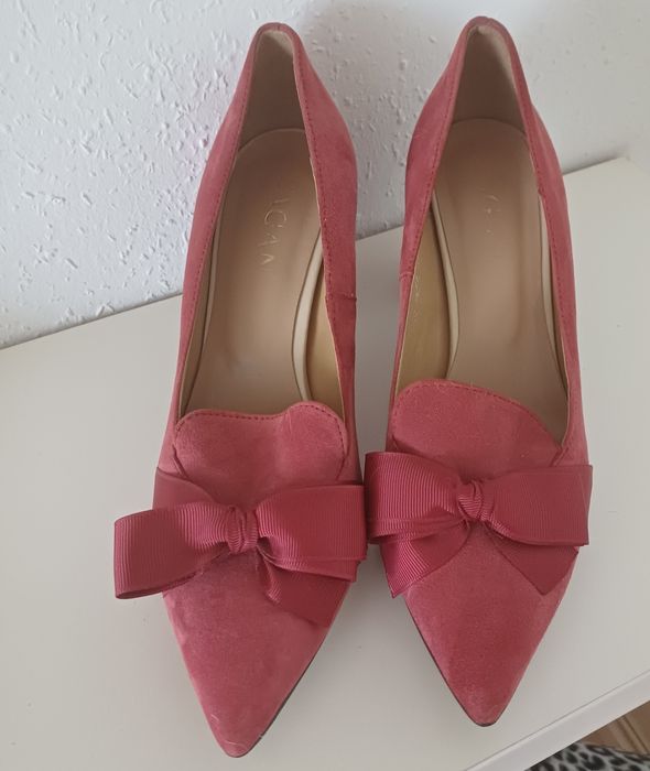 Sagan buty skóra zamsz