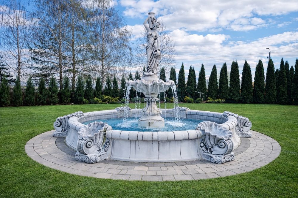 Fontanna MONTAŻ pompa ogrodowa betonowa kamienia BASEN